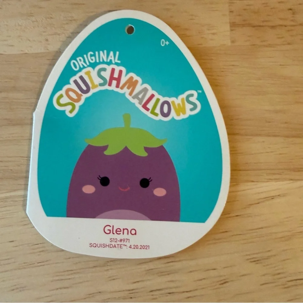 ⛱️Squishmallows - Purple Glena Eggplant Plush - OS